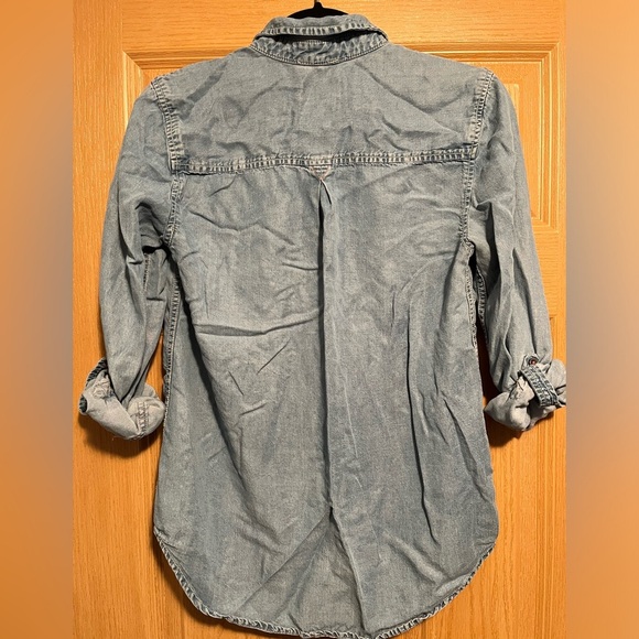 Anthropologie Holding Horses Chambray Tunic Button Down Shirt - Picture 9 of 10